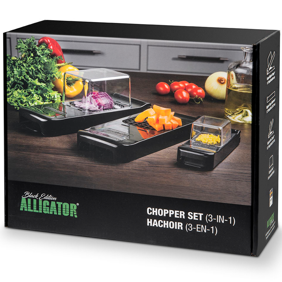 304 | 3002B Alligator Chopper Set (Black Edition) 3x3, 6x6 & 12x12 mm (1/8